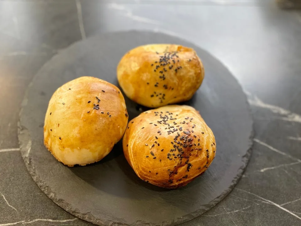 Самса с курицей (слоёное тесто)